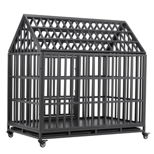 Heavy Duty Dog Crate Lockable Wheels