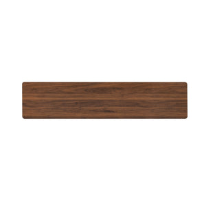 Fluted TV Stand With Storage Drawers And Cabinets For TVs Up To 80", Soft-Close Hinges, Cable Management - Walnut