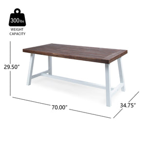 Outdoor Sandblast Finish Acacia Wood Dining Table - Best Buy Furniture