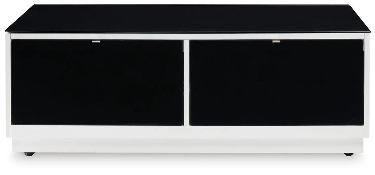 Gardoni - Rectangular Cocktail Table - White / Black - Best Buy Furniture