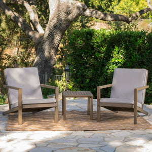 Celestaria - 3 Piece Outdoor Chat Set With Adirondack Chairs, Cushions And Side Table - Best Buy Furniture