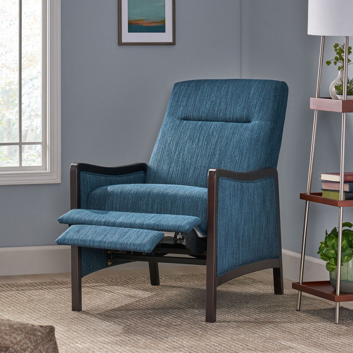 Drury - Contemporary Fabric Upholstered Pushback Recliner - Best Buy Furniture