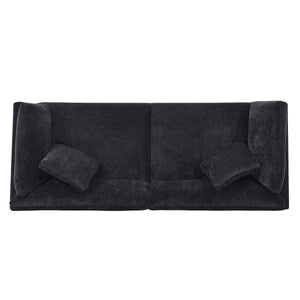 83.50" Modern Flared Arms Sofa (Black)