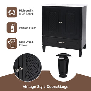 Bathroom Vanity With Sink, Soft Closing Door, Multi Functional Storage