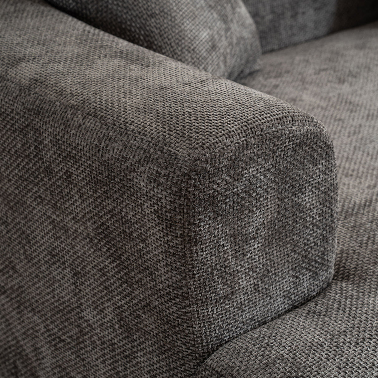 Modern Style Ultra Smooth Curved Sofa With 3 Pillows