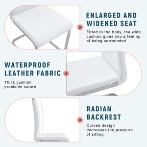 Bow Shaped Chairs, Ergonomic Design, Non Slip Base