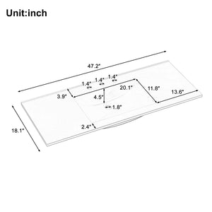 48" Composite Bathroom Vanity Top with Integrated Basin