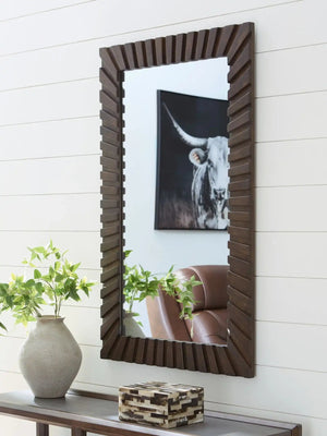 Advin - Accent Mirror - Dark Brown - Best Buy Furniture