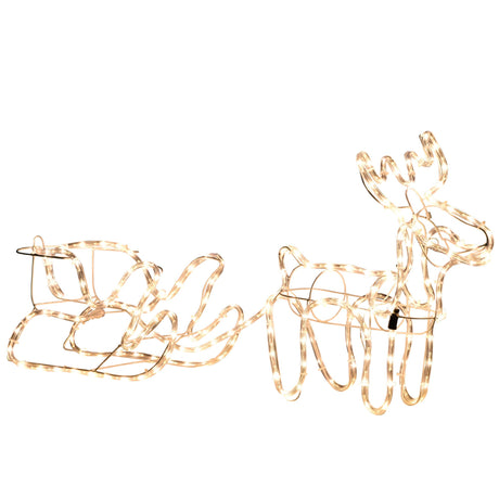 Outsunny-35'-LED-Reindeer-Sleigh-Outdoor-Christmas-Standing-Figure-Decoration-Seasonal-&-Holiday-Decor