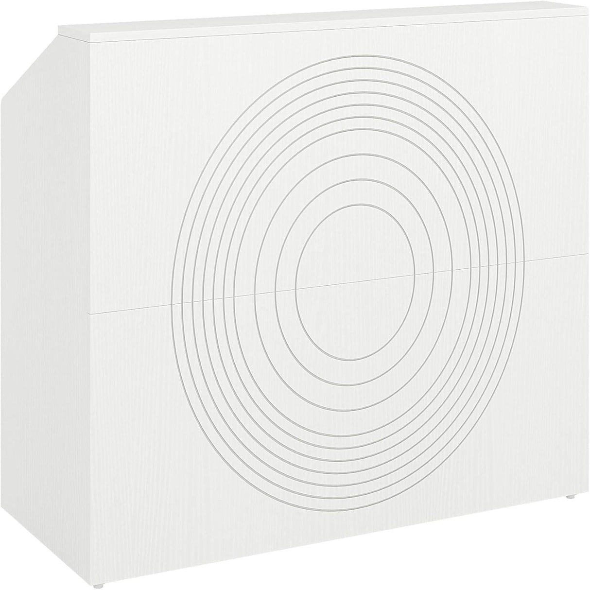 Modern Reception Desk with Cable Grommet & Privacy Panels