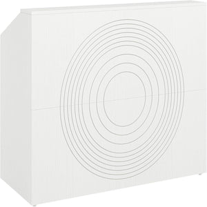 Modern Reception Desk, Front Desk Table With Cable Grommet & Privacy Panels