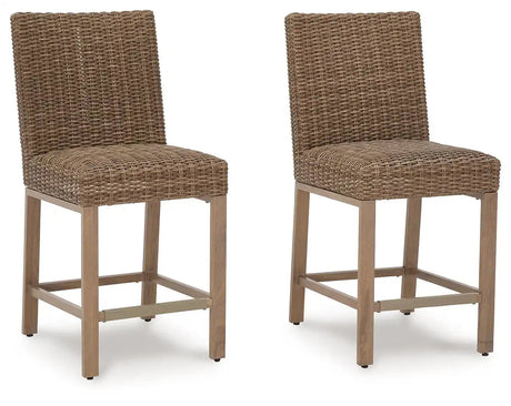 Walton Bridge - Barstool (Set of 2) - Driftwood - Best Buy Furniture