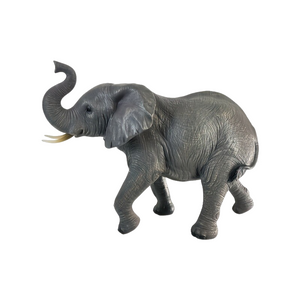 20'' Tall Resin Elephant Statue with Raised Trunk