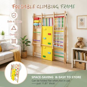9-in-1 Foldable Kids Climbing Frame & Slide