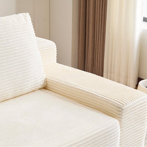 Comfortable Deep Seat Loveseat Sofa Bed, Reversible Cushion With Pillows