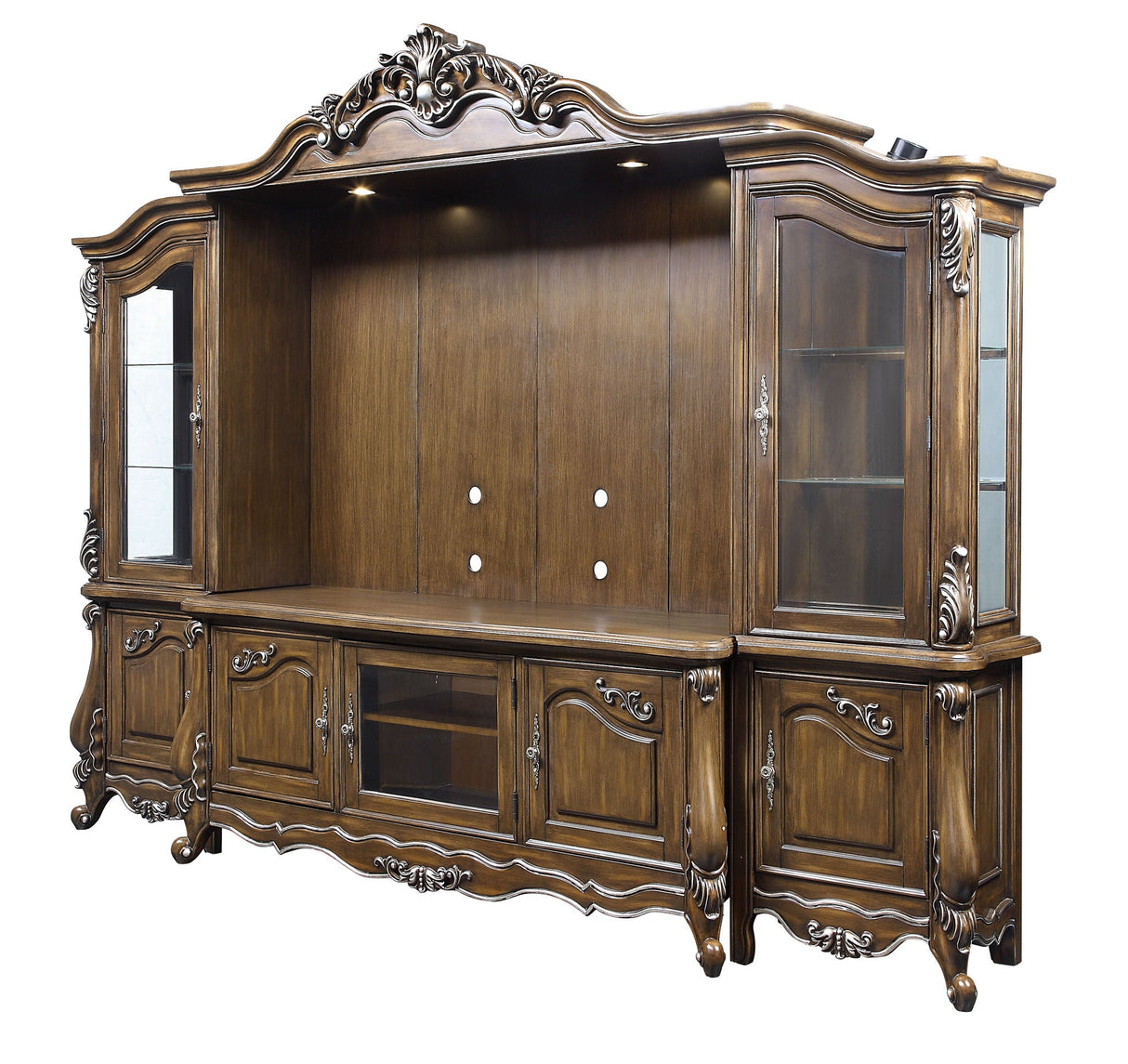 Latisha - Entertainment Center - Antique Oak - Best Buy Furniture