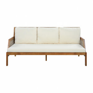 3 Piece Acacia Wood Patio Furniture Set with Coffee Table