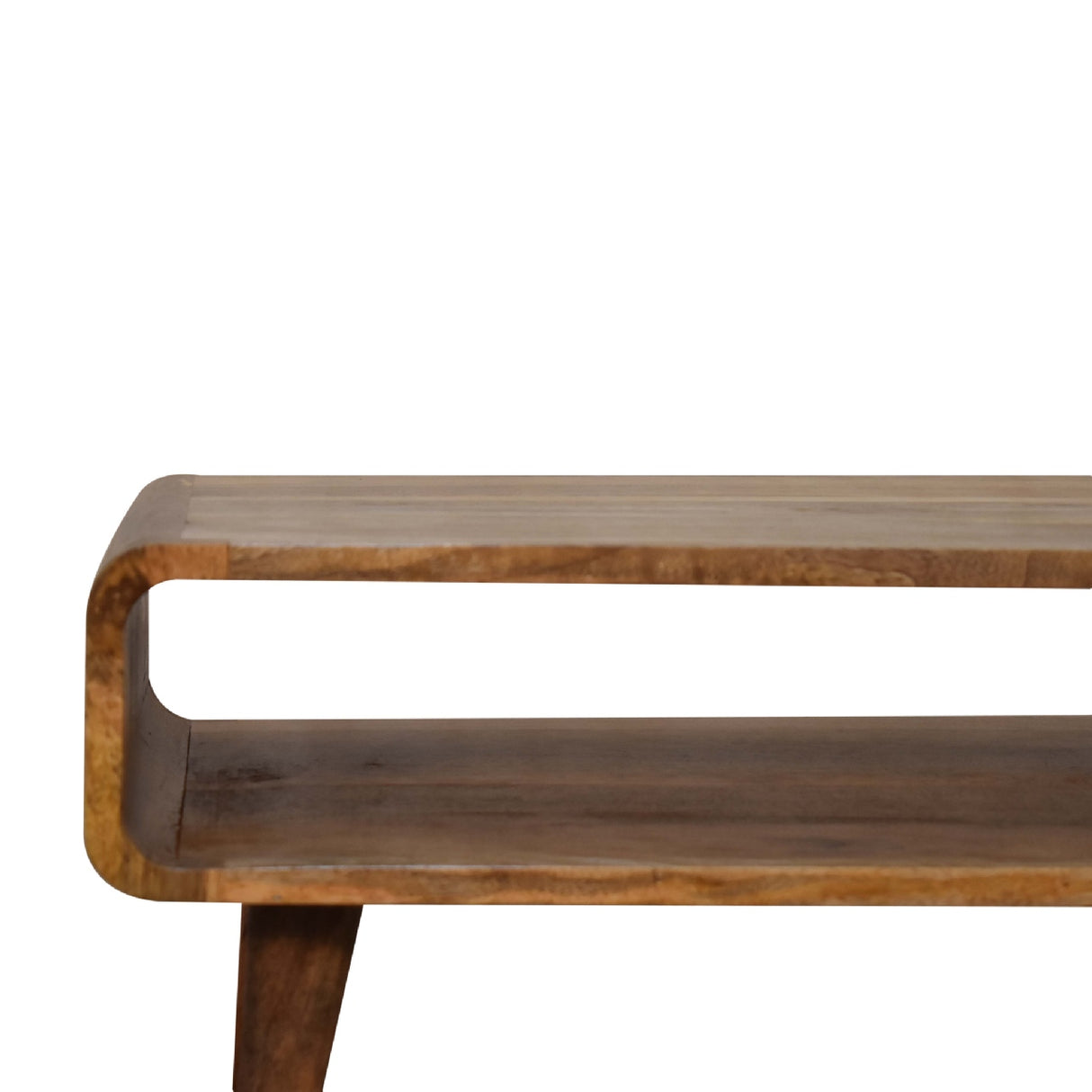 Solid Wood Media Unit, Open Slot, Oak-ish