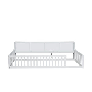 Floor Bed With Storage Cabinets And USB Ports