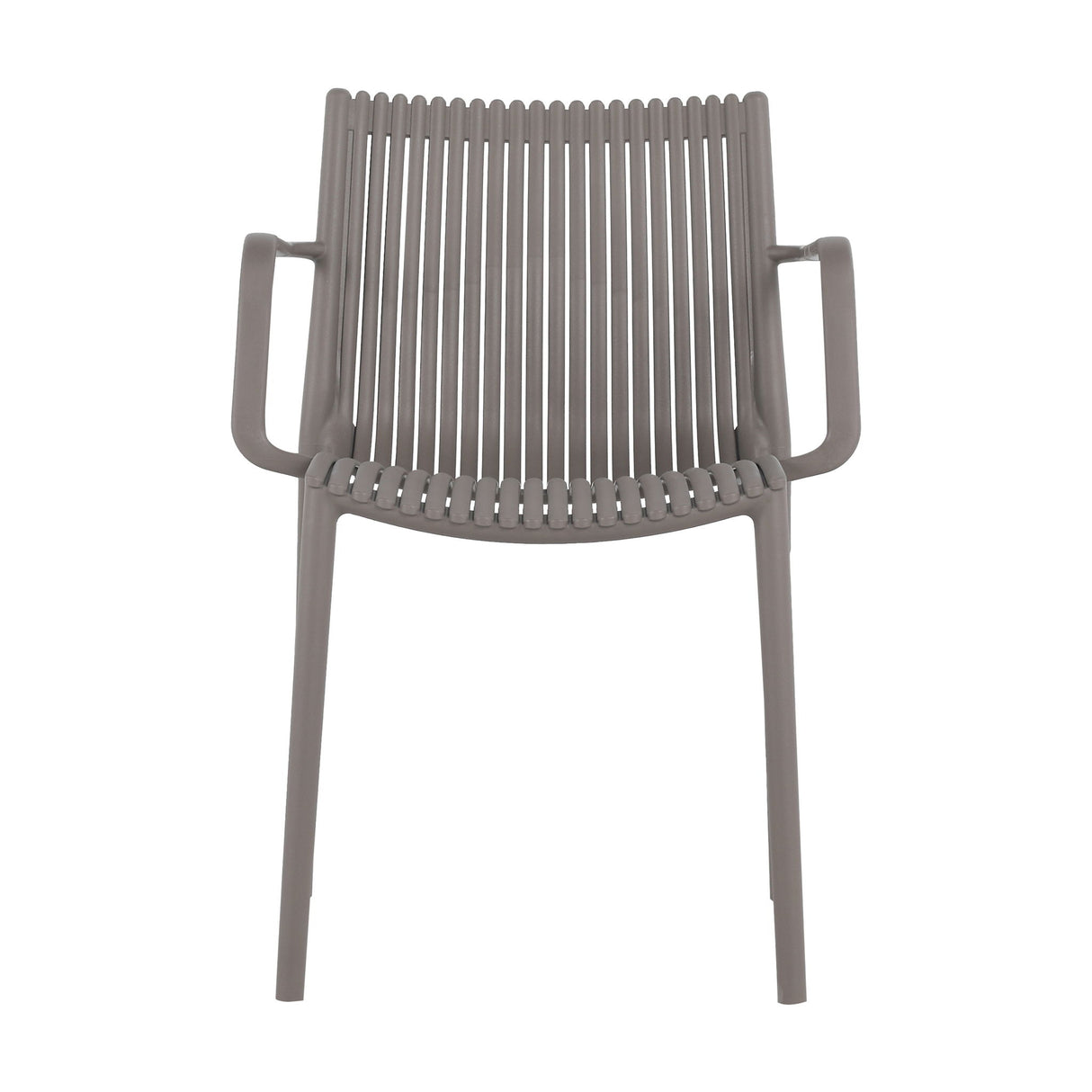 4 Modern Stackable Armchair Matched With Long Table
