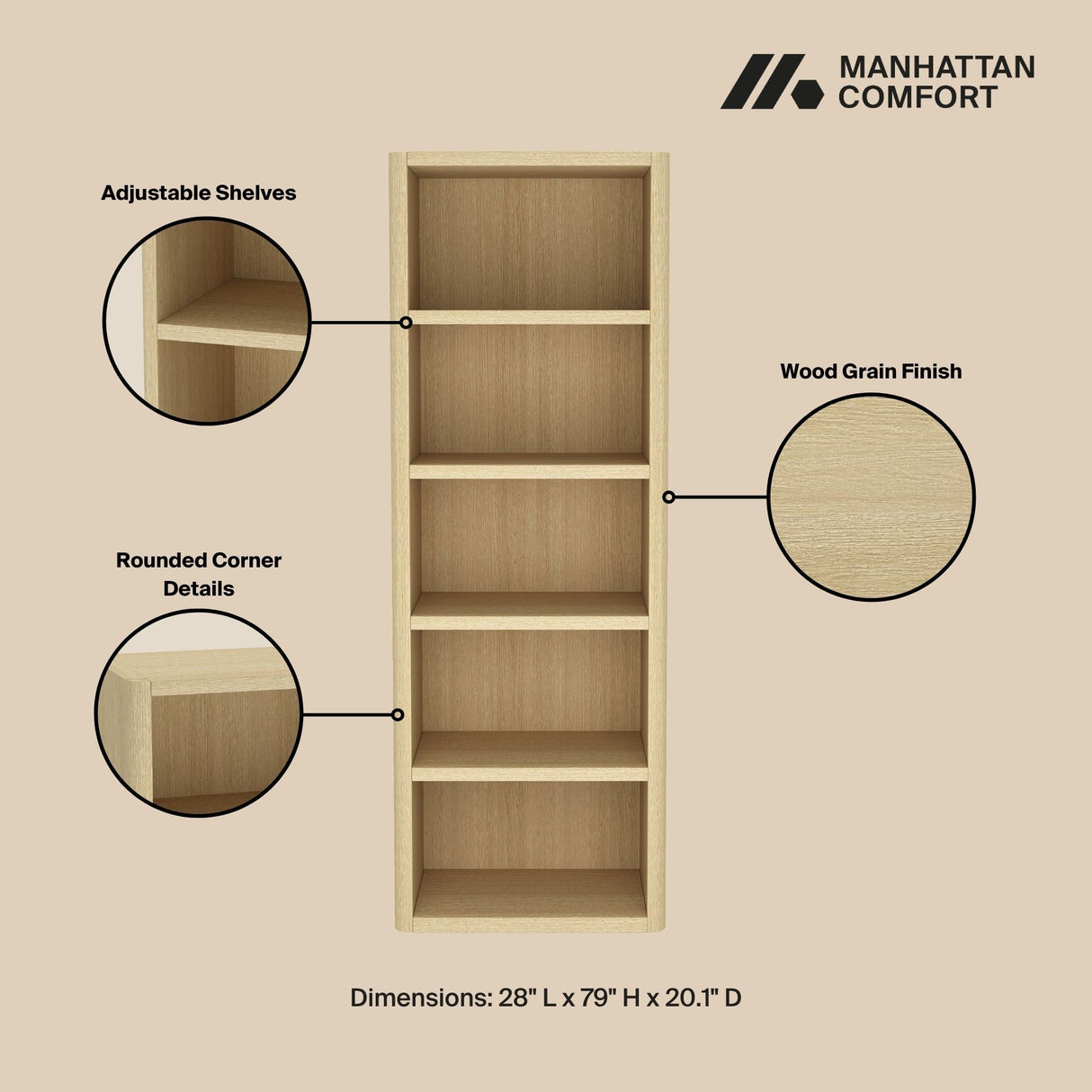 Rivington - Open Bookcase