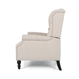 Push Back Recliner Chair Fabric Lounge Armchair