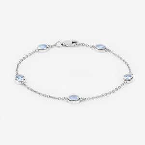 1.80 Carat Genuine Blue Topaz .925 Sterling Silver Bracelet