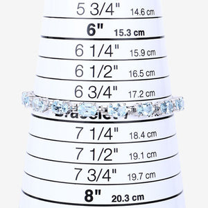 7.60 Carat Genuine Blue Topaz .925 Sterling Silver Bracelet