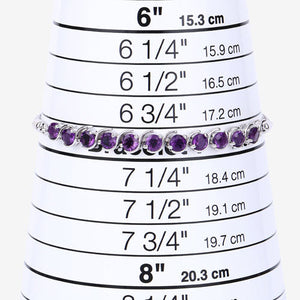2.64 Carat Genuine Amethyst .925 Sterling Silver Bracelet