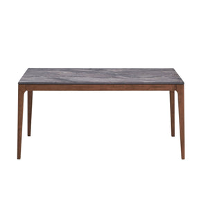Bevis - Engineered Stone Top Dining Table - Walnut