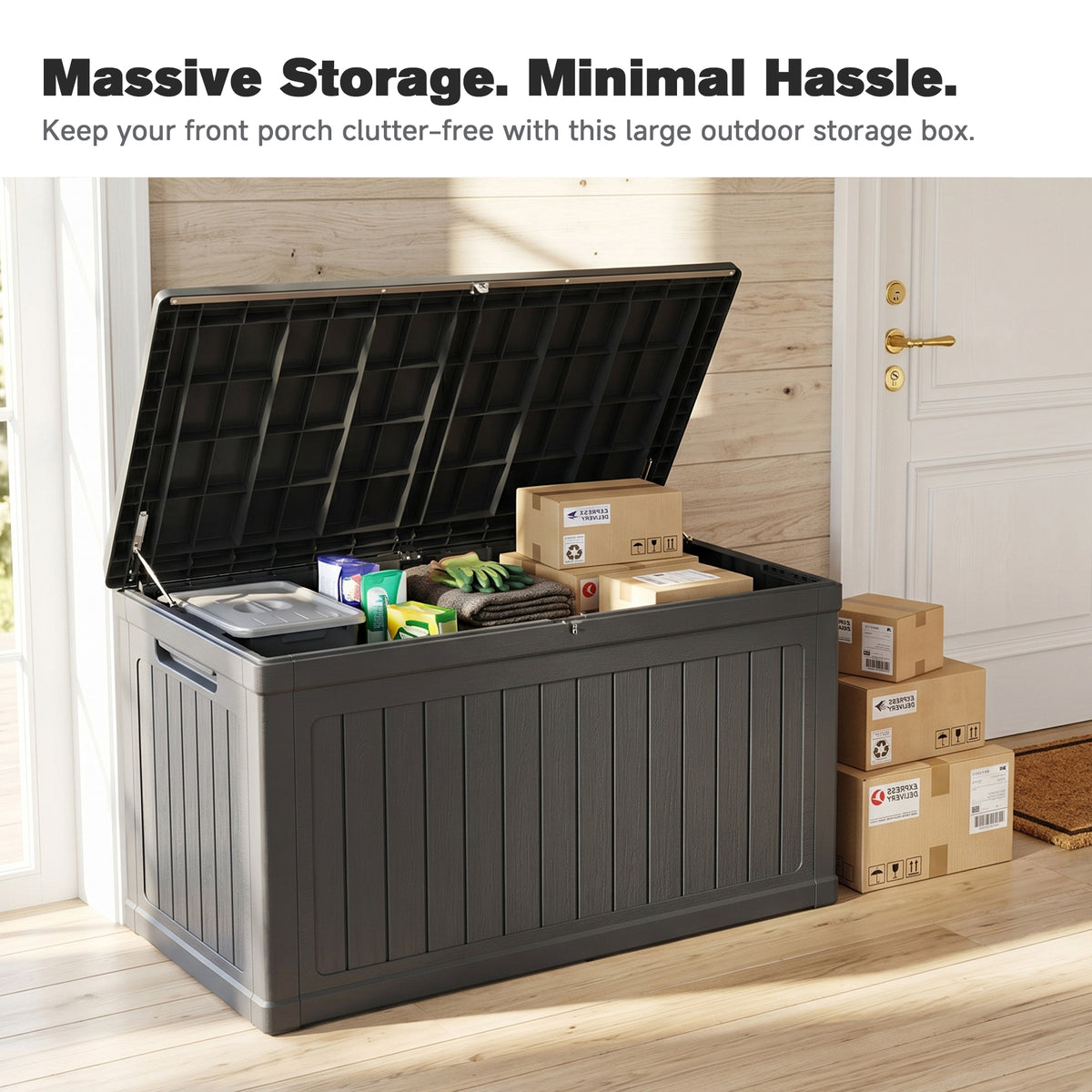 230 Gallon Large Outdoor Storage XXL Deck Box