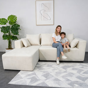 Modular Corner Sofa With Soft Fabric