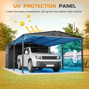 12'x23' Metal Carport Storage Shed