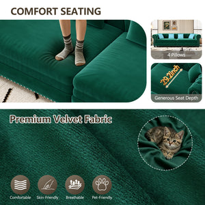 Chesterfield 3-in-1 Pull-Out Sofa Bed - Green