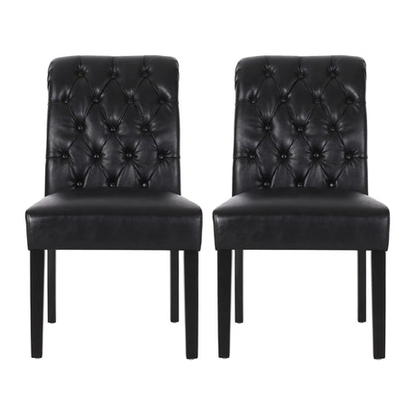 Broxton - Tuft Dining Rolltop Chairs With Button Tufted Backrest (Set of 2) - Best Buy Furniture