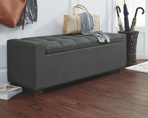 Cortwell - Storage Bench - Gray - Best Buy Furniture