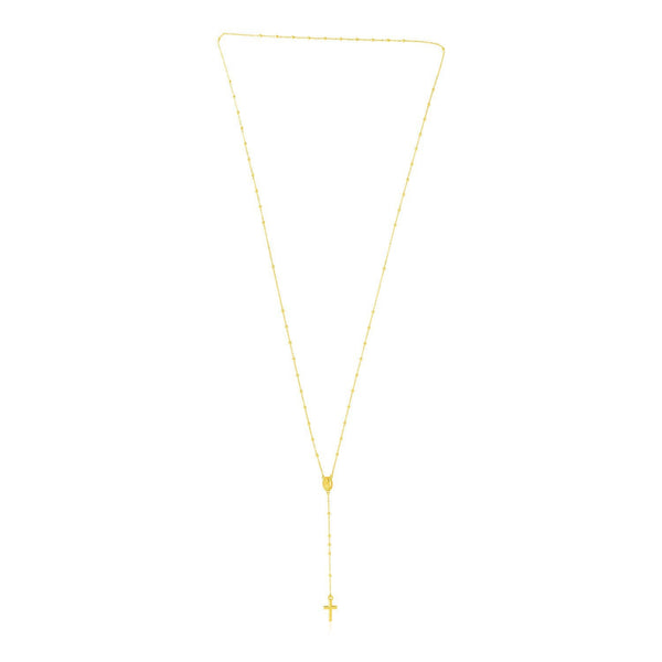 14k Yellow Gold Rosary Necklace