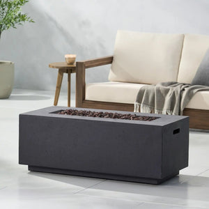 Contemporary Outdoor 40,000 Btu Propane Fire Pit - Best Buy Furniture