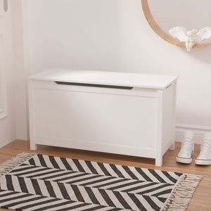 Toy Box Storage With Safety Hinged Lid