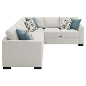 Radison - Upholstered Sectional Sofa With Hidden Sleeper - Greige