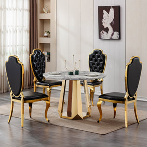 47" Round Marble Dining Table
