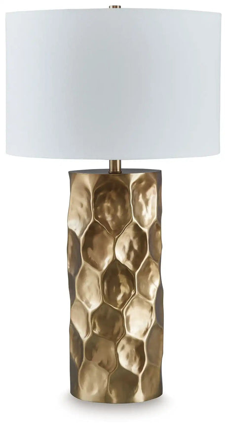 Marshawn - Metal Table Lamp - Gold Finish - Best Buy Furniture