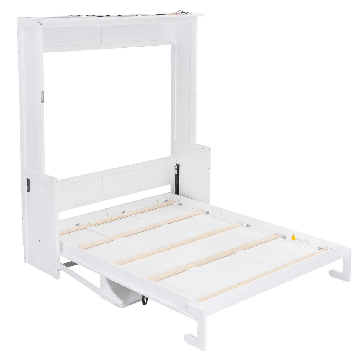Murphy Bed With Desk, LED Lights & USB Charging Station