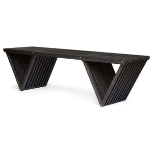 Gloaming - Outdoor Bench With Slat Design And Triangular Base - Best Buy Furniture