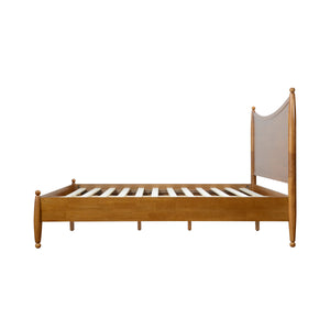 Classic Transitional Queen Size Solid Wood Platform Bed Frame