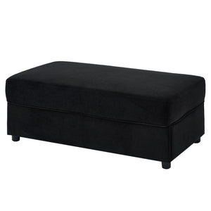 Modern Style Armchair Chaise Lounge Sofa Couch With Movable Storage Ottoman, USB Ports, Cup Holders, Phone Holder, Side Pockets