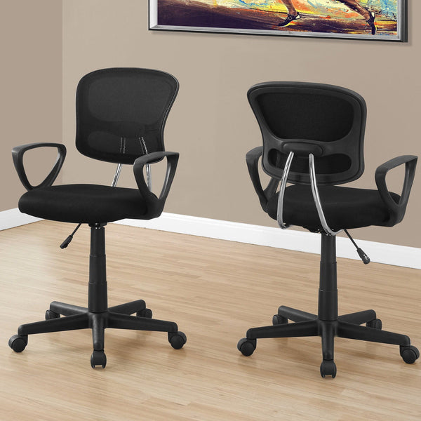 Office Chair, Adjustable Height, Swivel, Ergonomic, Armrests, Mesh, Contemporary / Modern - Black - Best Buy Furniture
