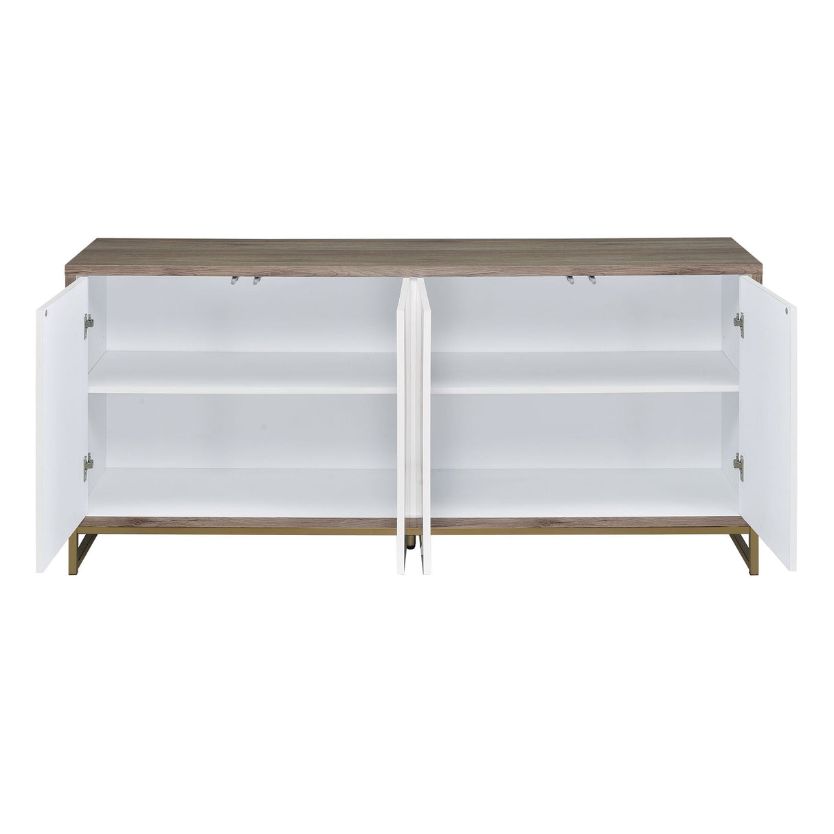 Paavan - Console Cabinet - White / ChampagneChampagne - Best Buy Furniture