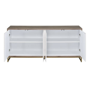 Paavan - Console Cabinet - White / ChampagneChampagne - Best Buy Furniture