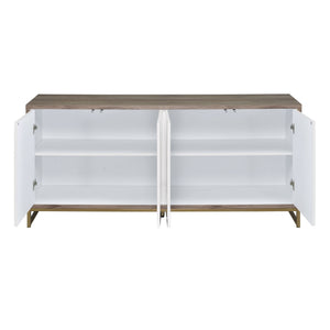 Paavan - Console Cabinet - White / ChampagneChampagne
